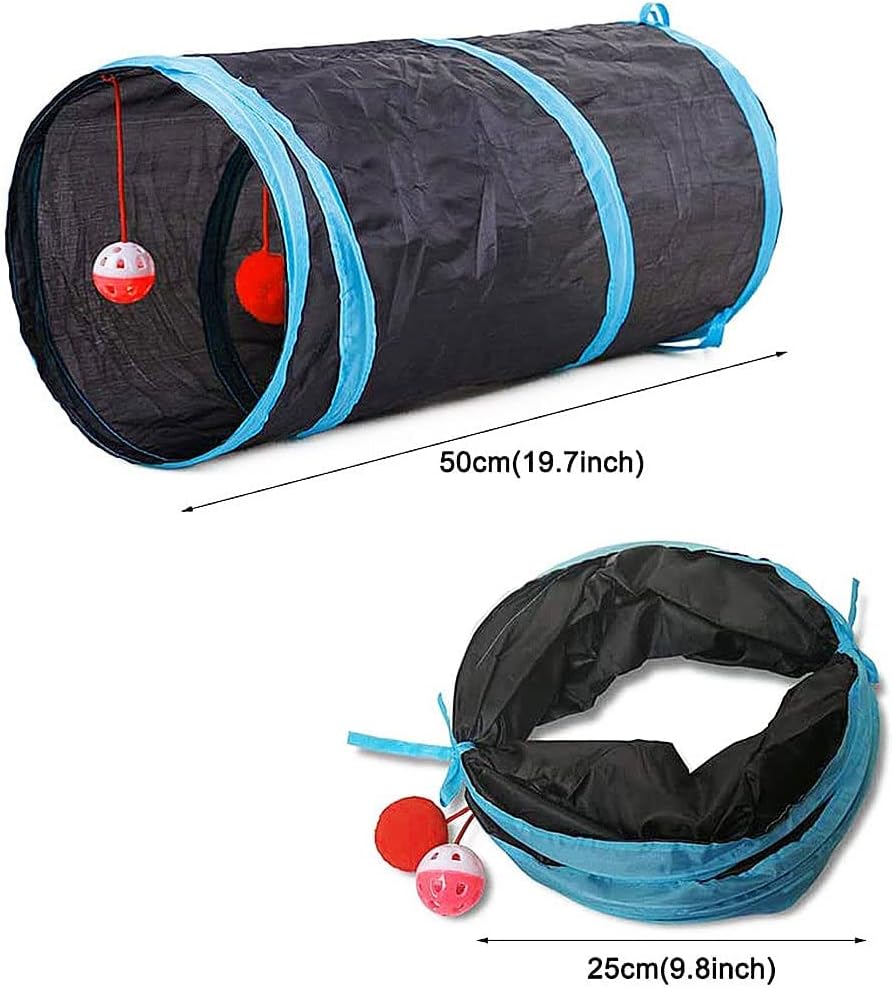 Speedy Panther Zusammenklappbares Katzentunnel-Spielset – 21 Teile
