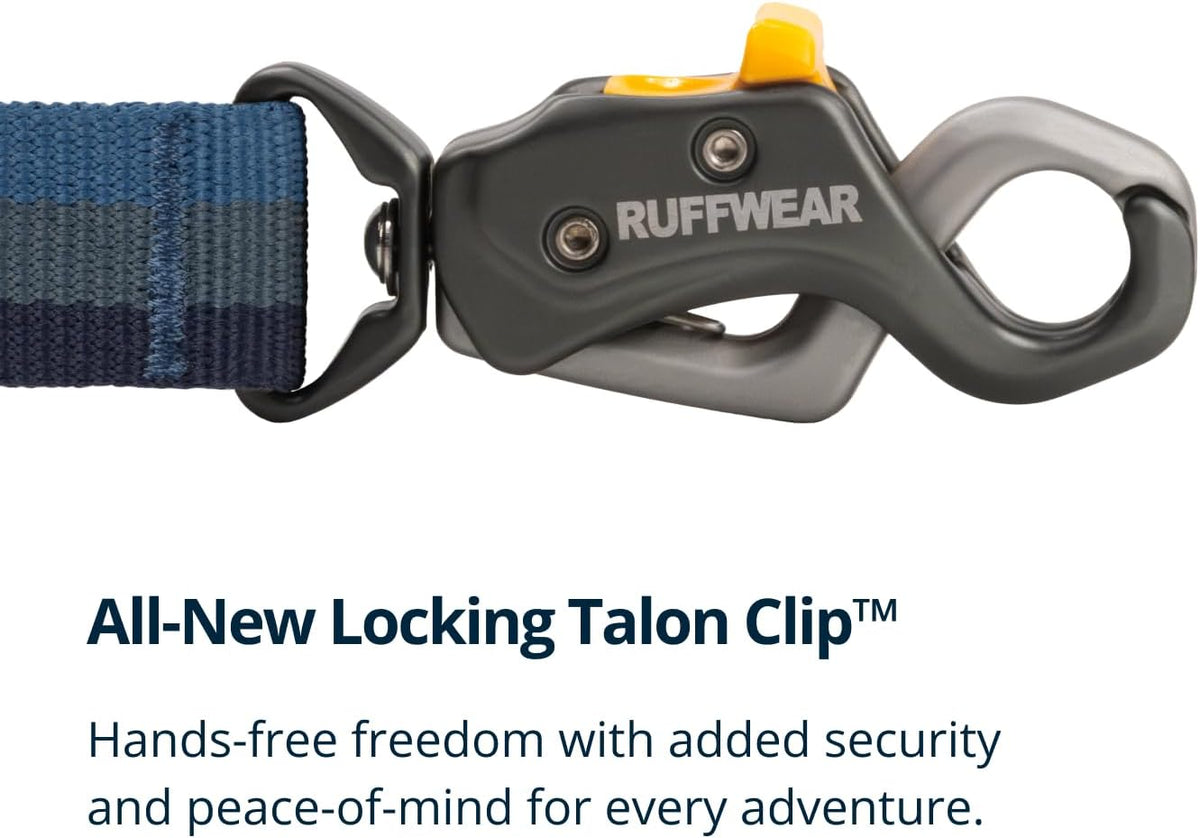 Ruffwear All-New Locking Talon Clip with text on a white background